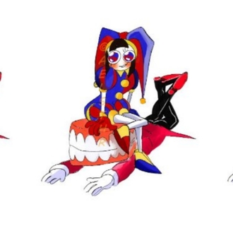 showtime sticker ( Caine x Pomni from The Amazing Digital Circus)