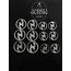 Boşluklu Ortası Yarım Zincir Model Metal Düğme Seti - 12li Paket (6 Büyük + 6 Küçük)