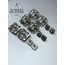 Kare Üzeri Çizgili Desenli Metal Düğme Seti - 12li Paket (6 Büyük+6 Küçük)