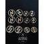 Boşluklu Ortası Yarım Zincir Model Metal Düğme Seti - 12li Paket (6 Büyük + 6 Küçük)