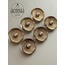 Gold Altın Ortası İncili İstiridye Model Metal 2,29 CM Düğme - 6lı Paket