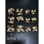 Burgu Çiçek Model Özel Tasarım Metal Düğme - 12li Paket (6 Büyük + 6 Küçük)