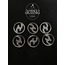 Boşluklu Ortası Yarım Zincir Model Metal Düğme 2,29 CM- 6lı Paket