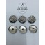 Buruşuk Üzeri İplik Ağ Desen Kabartılı Metal Düğme 2,29 CM - 6lı Paket