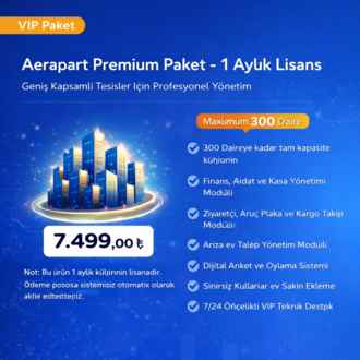 Aerapart Premium Paket - 1 Aylık Lisans