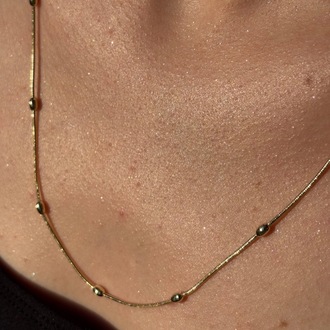 Top Zincir Gold Kolye
