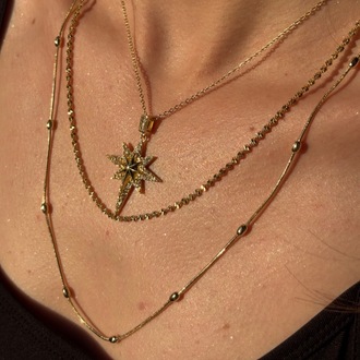 Top Zincir Gold Kolye