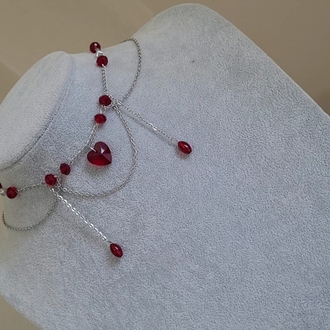 red heart necklace