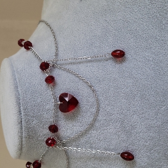 red heart necklace