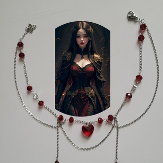 red heart necklace