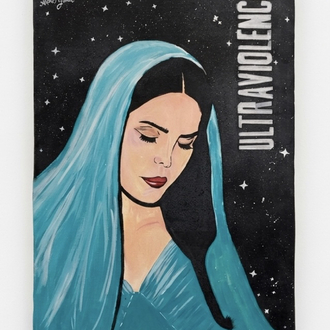 Lana Del Rey Ultraviolence/Originial Hand-Painted Canvas Artwork 