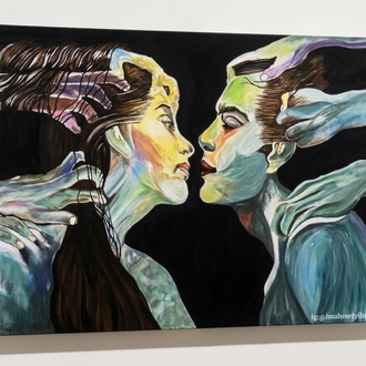 Romeo&Juliet / Original Hand-Painted Canvas Artwork