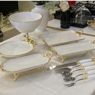 5 li gold porselen set