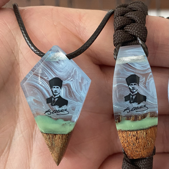 Atam kolye ve erkek bileklik set 