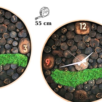 55 cm çap ahşap saat