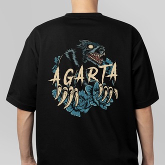 AGARTA Logo | Siyah Oversize Tişört - Unisex (ÖN SİPARİŞ)