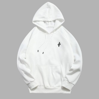 Kapüşonlu Hoodie AGARTA Logo | Unisex (Siyah/Beyaz)