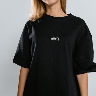 AGARTA Signature | Siyah Oversize Tişört - Unisex (ÖN SİPARİŞ)
