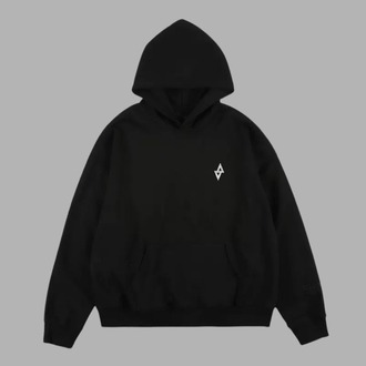 Kapüşonlu Hoodie AGARTA Logo | Unisex (Siyah/Beyaz)