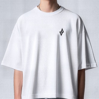 AGARTA Logo | Beyaz Oversize Tişört - Unisex (ÖN SİPARİŞ)