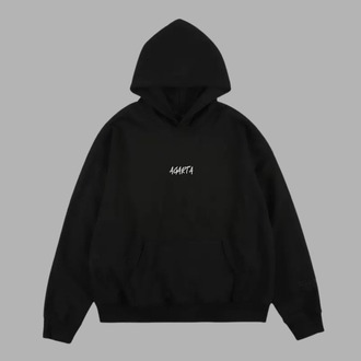 Kapüşonlu Hoodie AGARTA Signature | Unisex (Siyah/Beyaz)