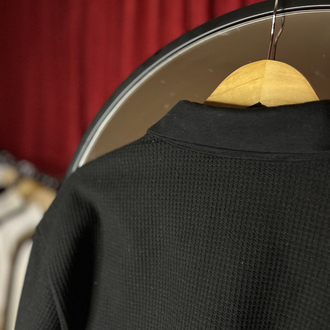 Zegna Çift Cepli Deri Detaylı Baskılı Kışlık Gömlek