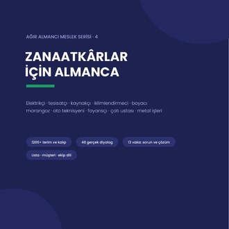 Zanaatkarlar Icin Almanca - E-Kitap (100 Sayfa PDF)