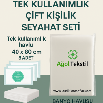 Çift Kişilik Tek Kullanımlık Seyahat Seti – Nevresim Takımı + 10’lu Havlu Paketi