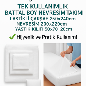 Battal Boy Tek Kullanımlık Nevresim Takımı – Çarşaf, Yorgan Kılıfı ve 2 Yastık Kılıfı