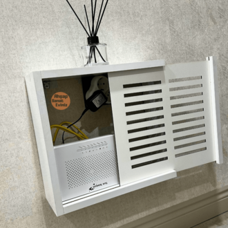 SÜRGÜLÜ WİFİ MODEM DUVAR DÜZENLEYİCİ DÜZ ÇİZGİ MODEL BEYAZ