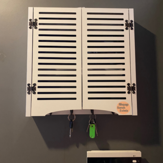 ASKILI ELEKTRİK PANO DUVAR DÜZENLEYİCİ DÜZ ÇİZGİ MODEL BEYAZ