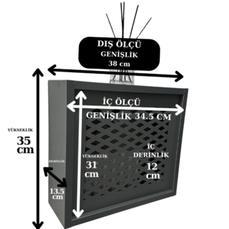 SÜRGÜLÜ WİFİ MODEM DUVAR DÜZENLEYİCİ YAN ÇİZGİ MODEL ANTRASİT