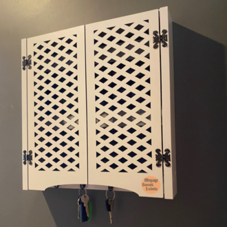 ASKILI ELEKTRİK PANO DUVAR DÜZENLEYİCİ BAKLAVA MODEL BEYAZ