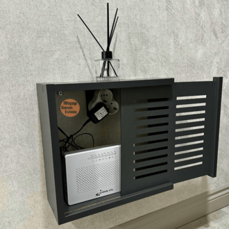 SÜRGÜLÜ WİFİ MODEM DUVAR DÜZENLEYİCİ DÜZ ÇİZGİ MODEL ANTRASİT