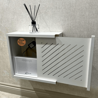 SÜRGÜLÜ WİFİ MODEM DUVAR DÜZENLEYİCİ YAN ÇİZGİ MODEL BEYAZ