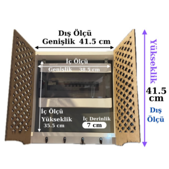 ASKILI ELEKTRİK PANO DUVAR DÜZENLEYİCİ BAKLAVA MODEL BEYAZ