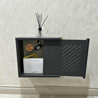 SÜRGÜLÜ WİFİ MODEM DUVAR DÜZENLEYİCİ YAN ÇİZGİ MODEL ANTRASİT