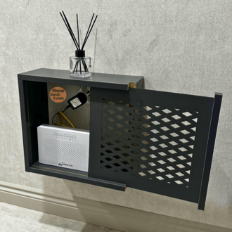 SÜRGÜLÜ WİFİ MODEM DUVAR DÜZENLEYİCİ BAKLAVA MODEL ANTRASİT