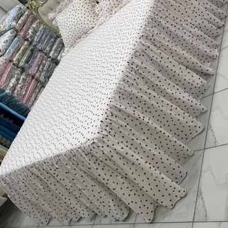 çift kişilik 160x200 cm yatağa uygun fırfırlı etekli lastikli çarşaf takımı