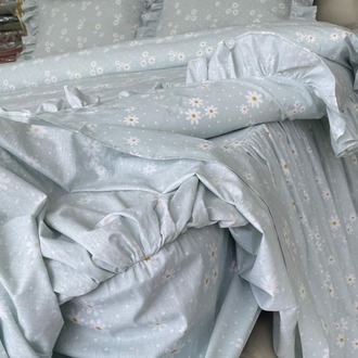 çift kişilik 160x200 cm yatak için fırfırlı etekli lastikli çarşaf, nevresim takımı