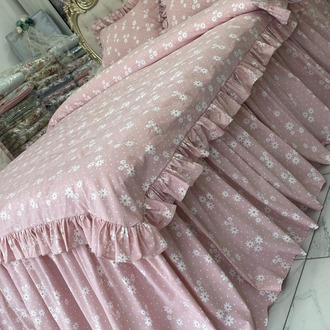 çift kişilik 160x200 cm yatak için fırfırlı etekli lastikli çarşaf, nevresim takımı