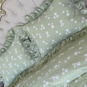çift kişilik 160x200 cm yatak için fırfırlı etekli lastikli çarşaf, nevresim takımı