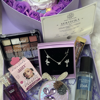 Luxury mor 925 ayar gümüş takılı set 