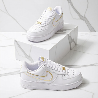 Nike Air Force 1 Low Icon Clash White Metallic Gold