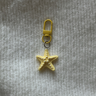 Sarı Deniz Yıldızı Charm Anahtarlık