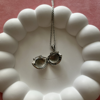 İçi Açılabilir Silver Deniz Kabuğu Kolye