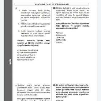 DHBT NOKTA ATIŞI SORU BANKASI 