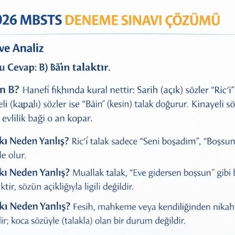 2026 MBSTS ÇÖZÜMLÜ ONLİNE DENEME SINAVI 