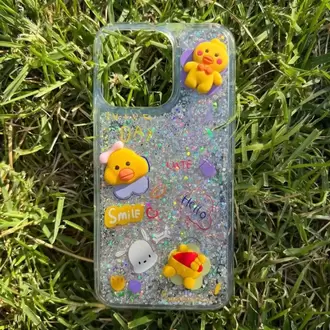 Iphone -Samsung Uyumlu Sulu Simli Karakterli Telefon Kılıfı 