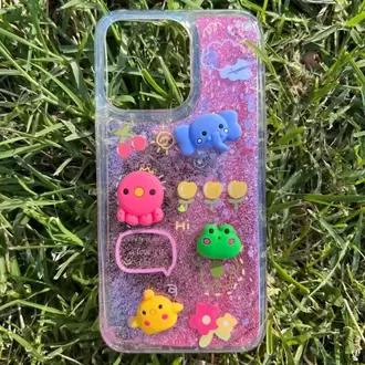 Iphone -Samsung Uyumlu Sulu Simli Karakterli Telefon Kılıfı 